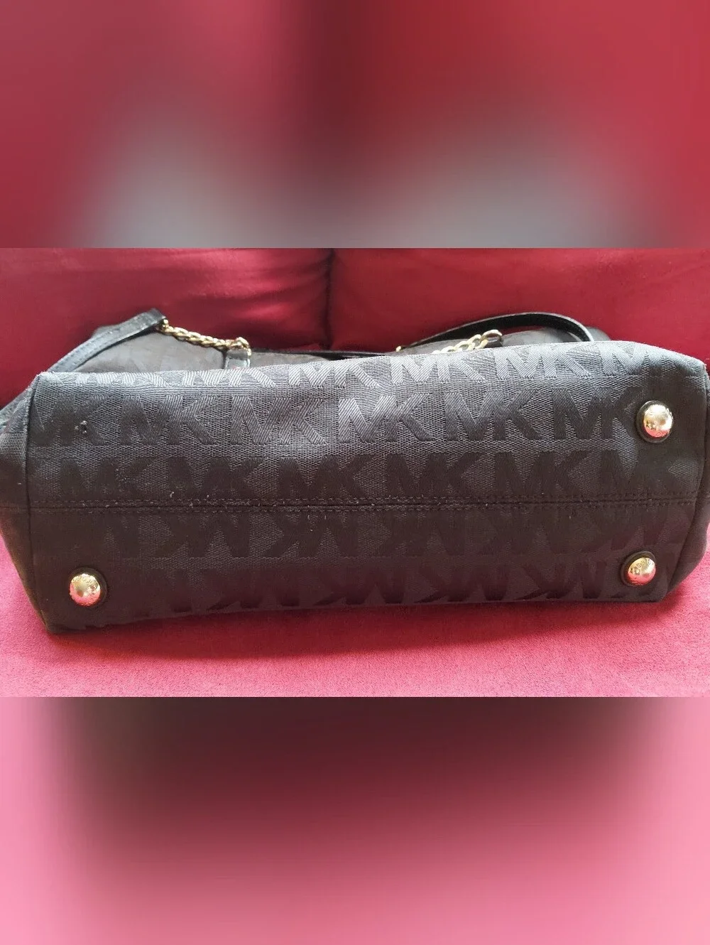 Michael Kors Black MK Logo Tote Bag